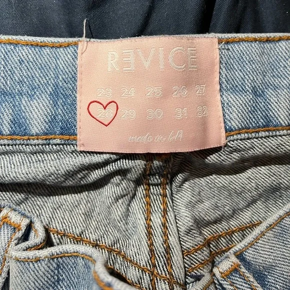 Revice 90's Baby Candy Shop Candy Stripe Denim Jeans Wide Leg High Waisted Fit - Picture 7 of 13